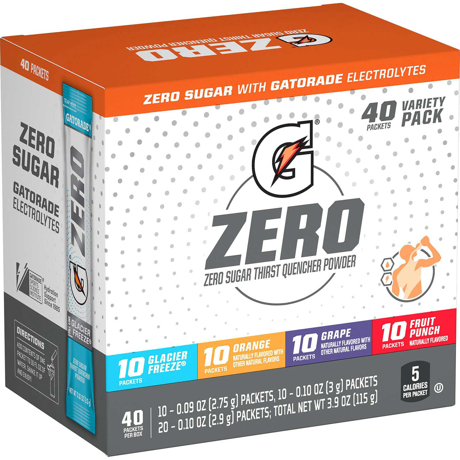 Gatorade G Zero Powder Variety Pack 40 pk.
